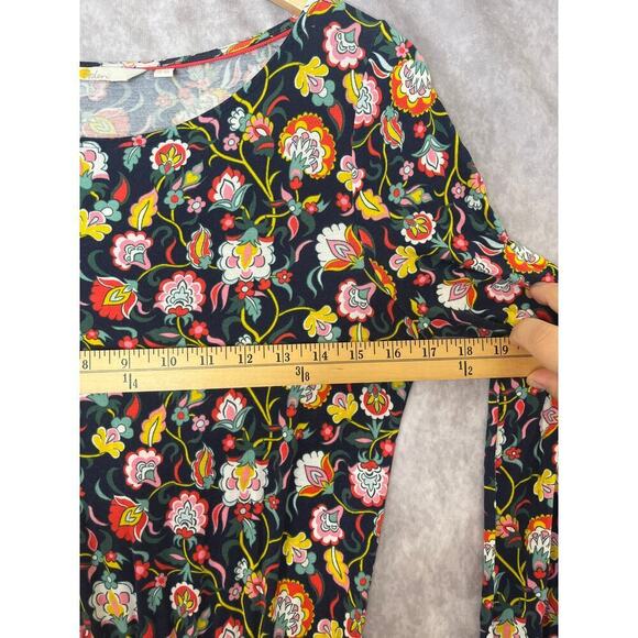 Boden Evelyn Floral Jersey Midi Long Sleeve Dress sz 4R Boho Whimsy Cottage - Picture 9 of 13